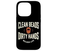 Custodia per iPhone 14 Pro Clean Beads Dirty Hands Welder Life Design Saldatore