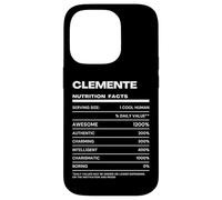 Custodia per iPhone 14 Pro Clemente Dichiarazione Nutrizionale Nome Divertente