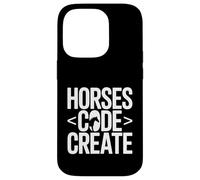 Custodia per iPhone 14 Pro Codice cavalli Crea un amante del programmatore equestre