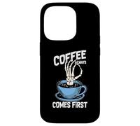 Custodia per iPhone 14 Pro Coffee Always Come First Funny Cafeine Baristas Coffee Lover