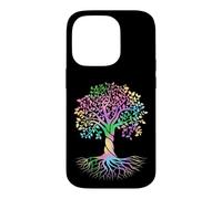 Custodia per iPhone 14 Pro Colorful Life Is Really Good Vintage Unique Tree Art