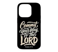 Custodia per iPhone 14 Pro Commit Your Way To The Lord Salmo 37:5 Versetto della Bibbia