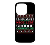 Custodia per iPhone 14 Pro Consigliere scolastico Ugly Christmas Design - Funny Counselors