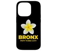 Custodia per iPhone 14 Pro Cool Bronx New York City Tropical Yellow Flower Frangipani