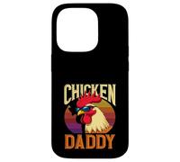 Custodia per iPhone 14 Pro Cool Chicken Daddy Rooster Retro Occhiali da sole Farming Dad