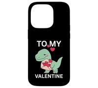 Custodia per iPhone 14 Pro Cool Little Dino con Lover Letter Gift To My Valentine Day
