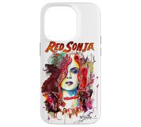 Custodia per iPhone 14 Pro Copertina a fumetti rossa di Sonja Matt Brooks Warrior Woman Pop Art Fine