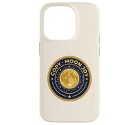 Custodia per iPhone 14 Pro Copia Luna Gioia Retro Vintage Giallo Luna Piena Spazio Lunare 1