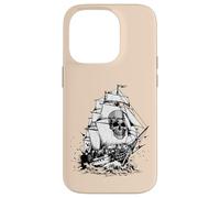 Custodia per iPhone 14 Pro Costume da pirata fantasma con teschio vintage per uomini, donne, ragazzi e bambini