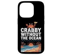 Custodia per iPhone 14 Pro Crabby Without The Ocean Funny Beach Vacation Crab