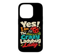 Custodia per iPhone 14 Pro Crazy Ladybug Lady Gardener Insetto Umorismo