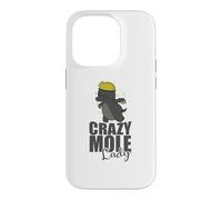 Custodia per iPhone 14 Pro Crazy Mole Lady Animal Tumulo