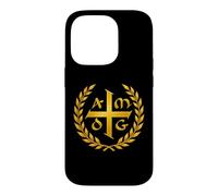 Custodia per iPhone 14 Pro Cristogramma cattolico AMDG - Ad maiorem Dei gloriam