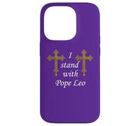 Custodia per iPhone 14 Pro Croce Romana. Io sto con Papa Leone.