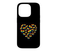 Custodia per iPhone 14 Pro Cuore spezzato LGBT arcobaleno bandiera cuori crepacuore cuore spezzato