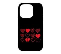 Custodia per iPhone 14 Pro Cuori Set Dodici Variazioni