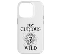 Custodia per iPhone 14 Pro Curious Stay Wild Question Mark Scribble Inspirational Love