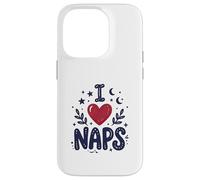 Custodia per iPhone 14 Pro Cute I heart Naps design for Moms, Sleepy Girl Funny Mom