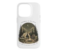 Custodia per iPhone 14 Pro Da qualche parte nel design della foresta lunare del falò