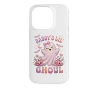 Custodia per iPhone 14 Pro Daddy's Lil' Ghoul Funny Pastel Pink Ghost Halloween Graphic