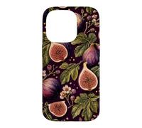 Custodia per iPhone 14 Pro Dark Cottagecore Fichi Vintage Dark Academia Fruit Pattern