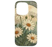 Custodia per iPhone 14 Pro Decorativo Daisy Bloom Art Nouveau Botanical