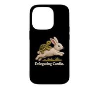 Custodia per iPhone 14 Pro Delegando Cardio Divertente Turtle Bunny Cottagecore