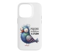 Custodia per iPhone 14 Pro Design divertente con uccellini piccioni e bugiardi