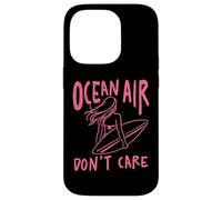 Custodia per iPhone 14 Pro Design estivo Ocean Air Don't Care Surfer Girl