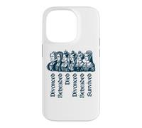 Custodia per iPhone 14 Pro Destini delle sei mogli di Enrico VIII Navy Print