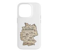 Custodia per iPhone 14 Pro Deutschland Karte Der Landeskinder Germania Vintage Mappa