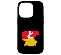 Custodia per iPhone 14 Pro Deutschland Litecoin German Flag Cryptocurrency Litecoin LTC