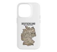 Custodia per iPhone 14 Pro Deutschland Reichsstadte Karte Mappa della città tedesca Viaggi