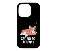 Custodia per iPhone 14 Pro Dì no all'attività Carino che dorme pigro Corgi EduEly