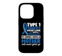Custodia per iPhone 14 Pro Diabetes Awareness - Nastro blu per diabetici T1D