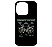 Custodia per iPhone 14 Pro Diagramma divertente di anatomia della bicicletta Giornata mondiale della bici umorismo del ciclista