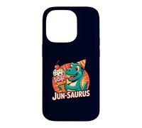 Custodia per iPhone 14 Pro Dinosauro Gelato Giugno Festa di Compleanno Jun-Saurus Pun