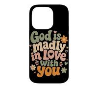Custodia per iPhone 14 Pro Dio è follemente innamorato di te Fede cristiana Inspirational