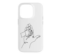 Custodia per iPhone 14 Pro Disegno a una linea: mani che raccontano storie