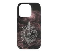 Custodia per iPhone 14 Pro Disegno cosmico spirituale dell'equilibrio del sole celeste