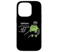 Custodia per iPhone 14 Pro Dishonest Frog Behave No Funny Frog Meme Cartoon Men Women