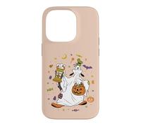 Custodia per iPhone 14 Pro Disney Goofy Halloween Ghost Trick-or-Treat Icons