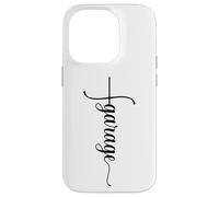 Custodia per iPhone 14 Pro Divertente cartello a croce verticale per garage, meccanico, marito, papà, auto