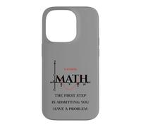 Custodia per iPhone 14 Pro Divertente citazione matematica, Math The First Step is Admitting you have