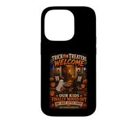 Custodia per iPhone 14 Pro Divertente design vuoto a forma di caramella per Halloween con dolcetto o scherzetto
