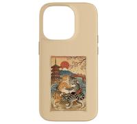 Custodia per iPhone 14 Pro Divertente Gatti Sumo Wrestling Arte Giapponese Anime Ukiyo-e Grafica
