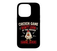 Custodia per iPhone 14 Pro Divertente gioco di pollo non guardare lo scherzo dei bambini di pollo