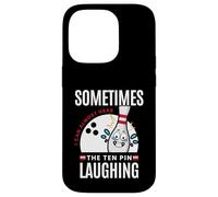 Custodia per iPhone 14 Pro Divertente regalo da bowling Sometimes I Hear Ten Pin Ridere