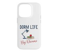 Custodia per iPhone 14 Pro Dorm Life Big Dreams Desk Lamp College Student Motivation