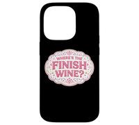 Custodia per iPhone 14 Pro Dov'è la fine Wine Lover Runner Running Race Joke Citazione